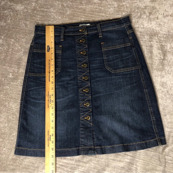 Orvis size 10 button down denim skirt blue A line - Picture 7 of 13